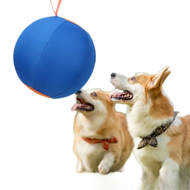 

Durable solid-color polyester inflatable training and exercise toy, pet game ball