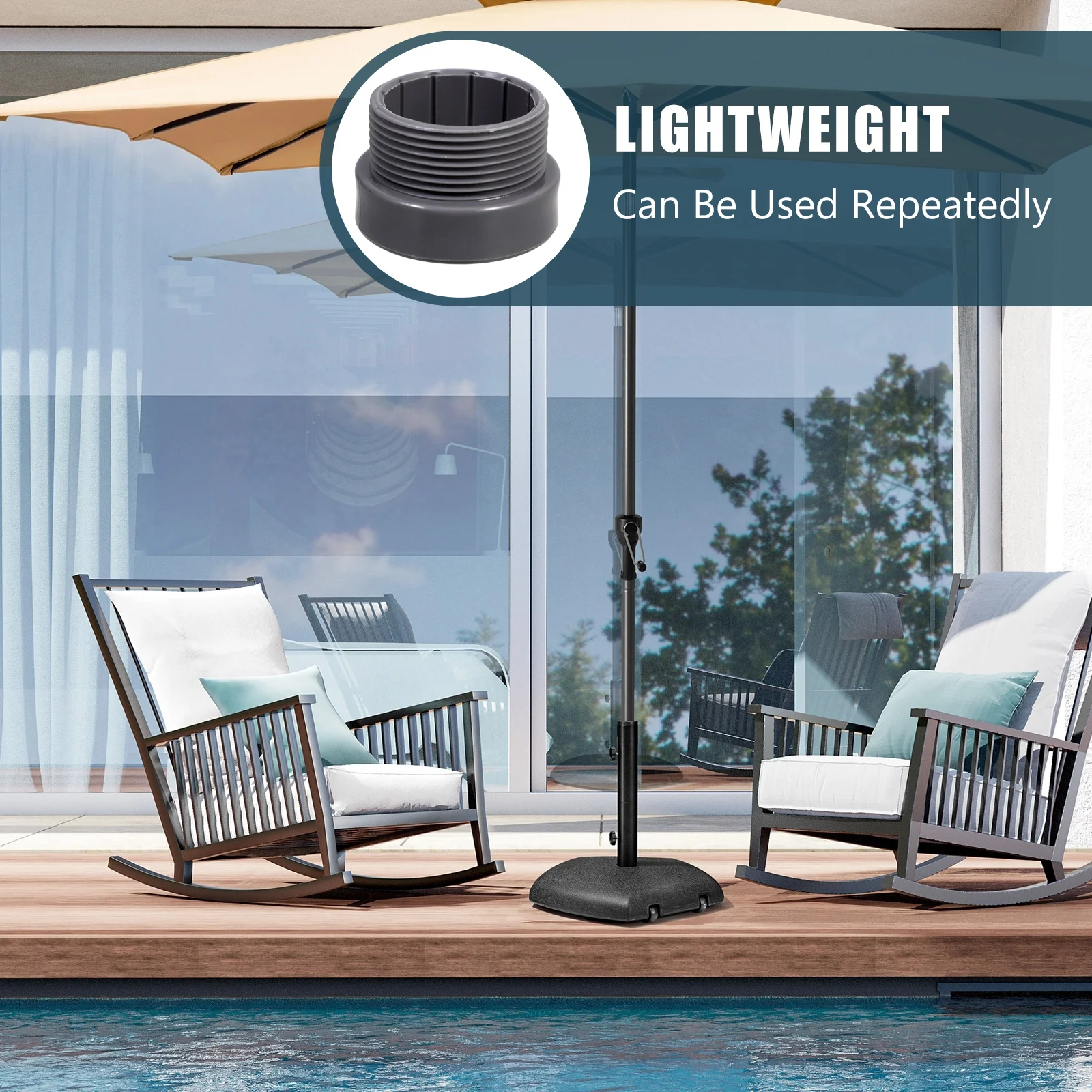 Swimming Pool Umbrella Stabilizer Heavy Duty Base Adapter Patio Pole Extension Floating Outdoor hole pool stabilizer patio
