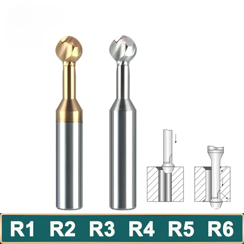 Imagem -06 - Liga Revestida de Tungstênio do Cortador da Bola da Pirulito para o Cortador de Trituração da Extremidade da Bola do Arco de Alumínio Que Forma a Bola do Cortador de Trituração R1-r6 mm