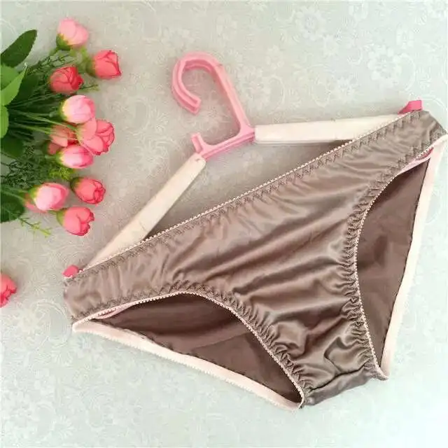 Glossy Ice Silk Satin Men Lingerie Panties Plus Size Underwear Male Sexy Briefs