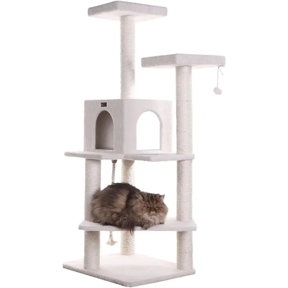 

Cat Tree Long-term Use Is Not Easy To Damage Sisal-Covered Scratching Posts Cat Amusement Park Easy To Assemble Free Delivery