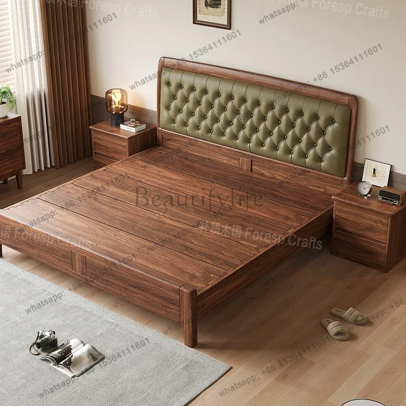 Luxury Castle Massage Bed Sleeping Safe European Simple Double Beauty Design Wooden Bed Frame Bedroom