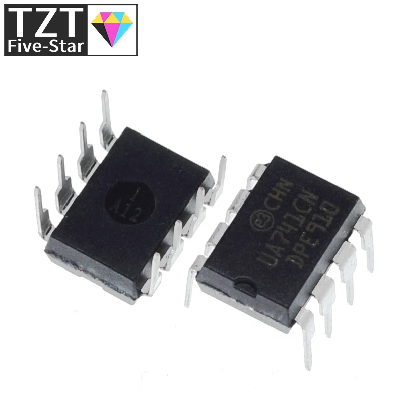 10pcs UA741CN UA741 LM741 op amp compensation type DIP-8