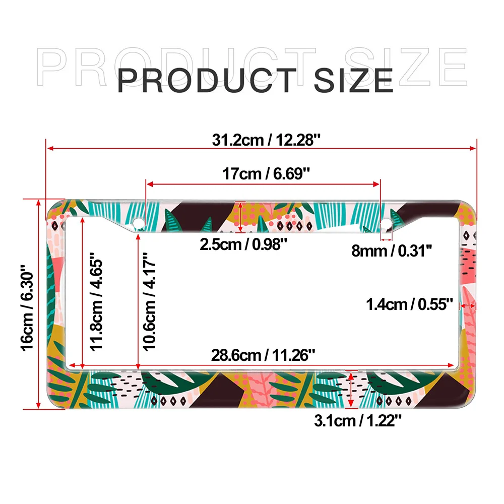 Universal Aluminum Alloy US Car License Plate Frame Cover Accessories For Volkswagen VW Golf 7 MK7 Golf 8 Mk8 Tiguan MK2 Polo - view 4