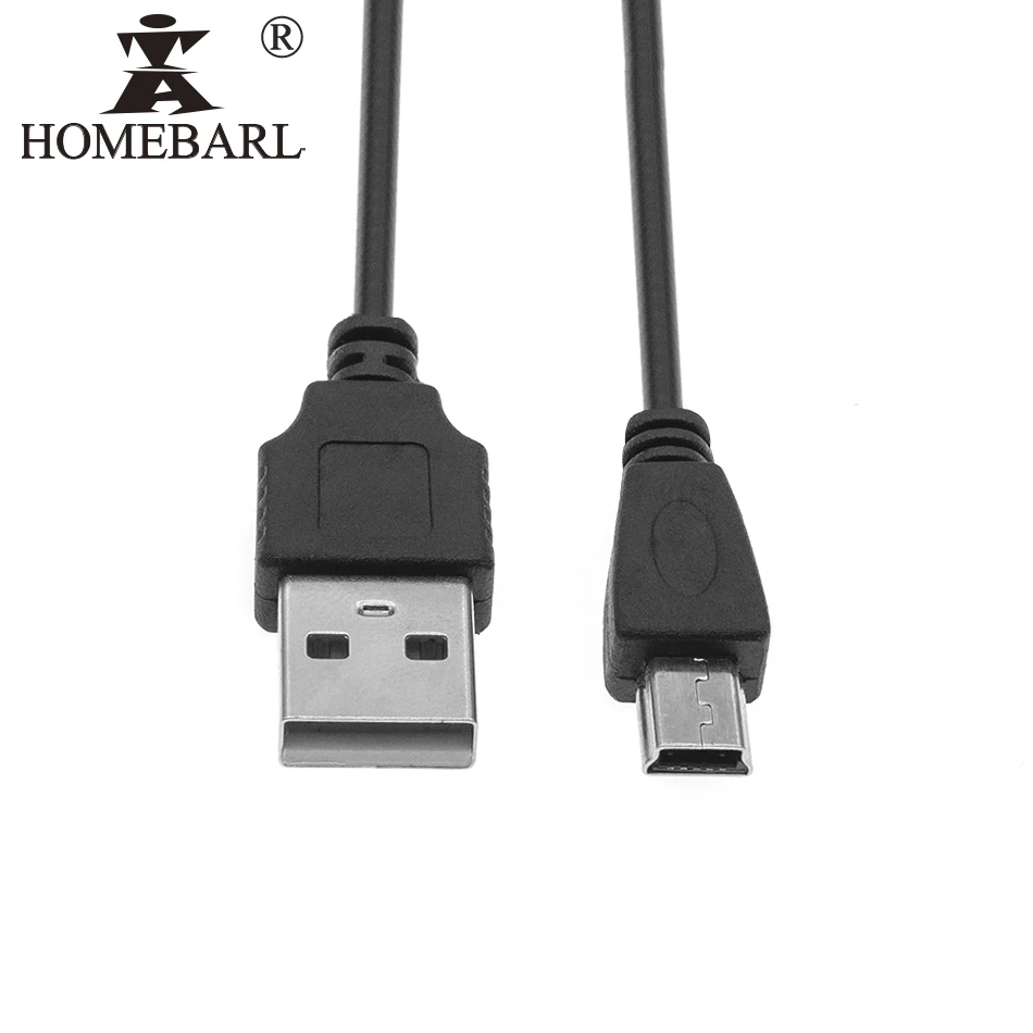 HOMEBARL Data Sync Mini USB 5 Pins Adapter Charger V3 Cable For MP3 MP4 MP5 Player Camera Radio Transfer Charging Line Cables