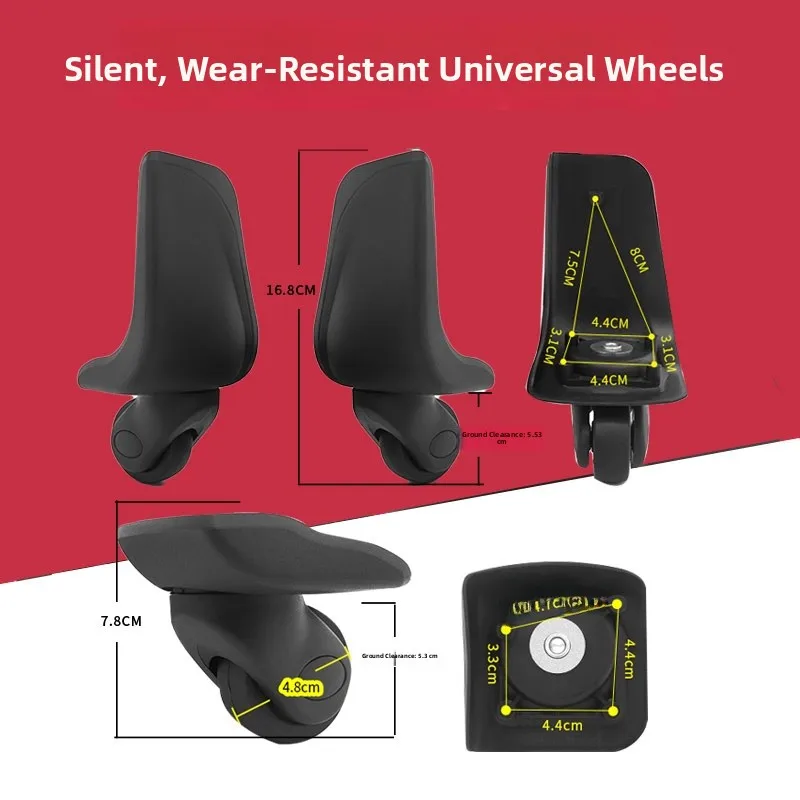 

Universal Wheel Travel Suitcase Lage Parts Leather Wheel Caster Wheel Bag Foot Wheel Repair Accory B006#