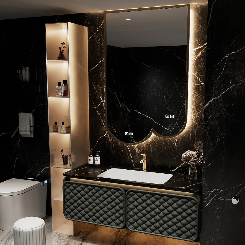 Particiones, mueble de baño de cocina, organizador de almacenamiento de Perfume, mueble de baño esquinero, muebles de Hotel modernos y delgados de papel