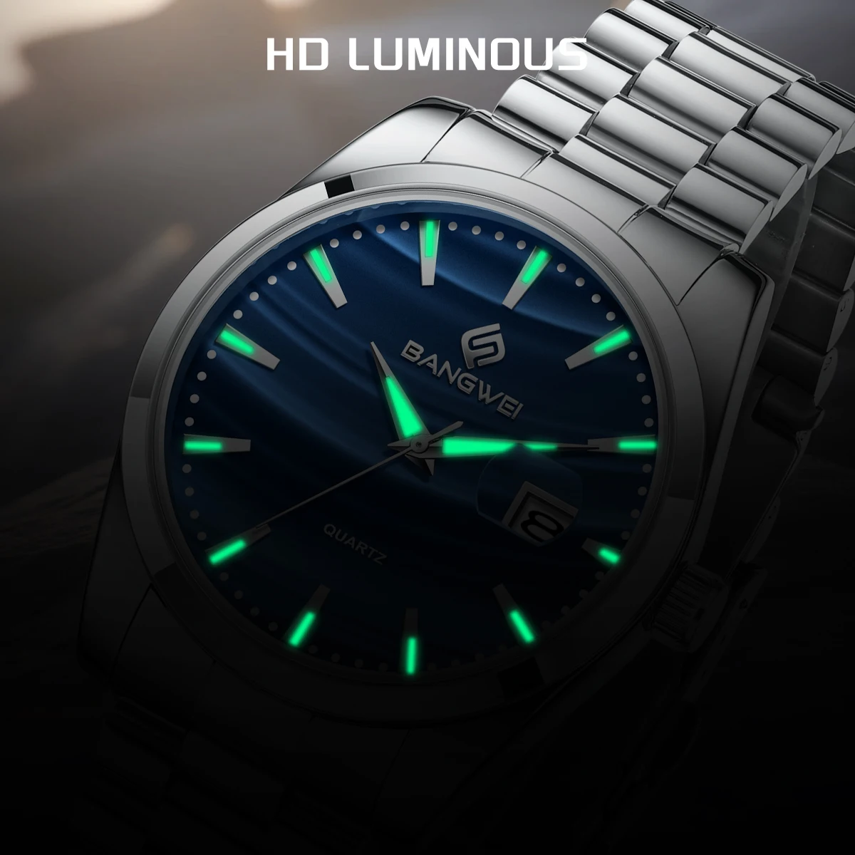 LIGE, nueva moda, Reloj de pulsera de cuarzo para hombre, Reloj de pulsera de Color resistente al agua con fecha luminosa y semana, Reloj de acero inoxidable para hombre, Reloj masculino