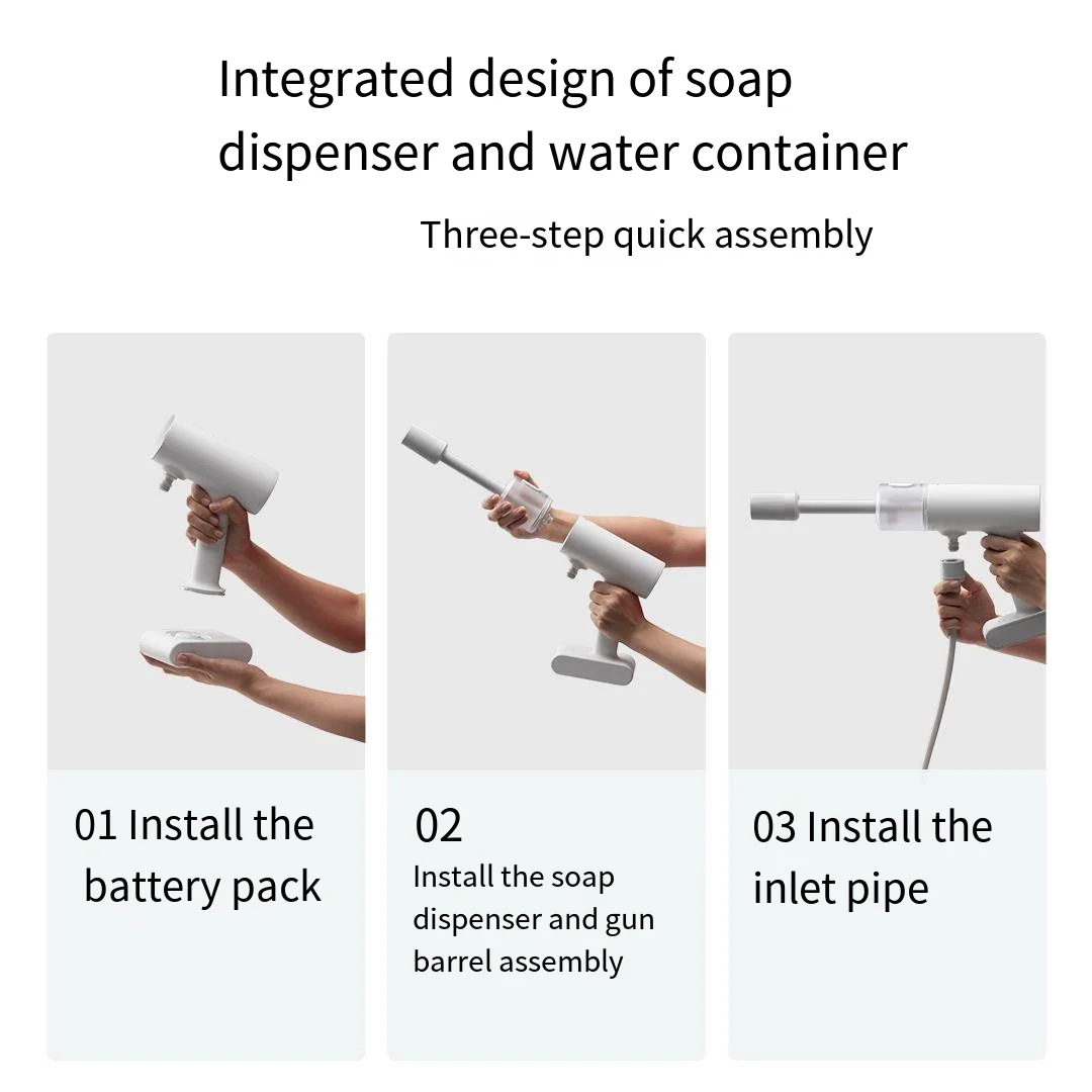 Xiaomi Mijia долговечная беспроводная машина для мойки автомобилей, сильная промывка, водяной пистолет высокого давления, портативный бытовой пистолет для мойки автомобиля