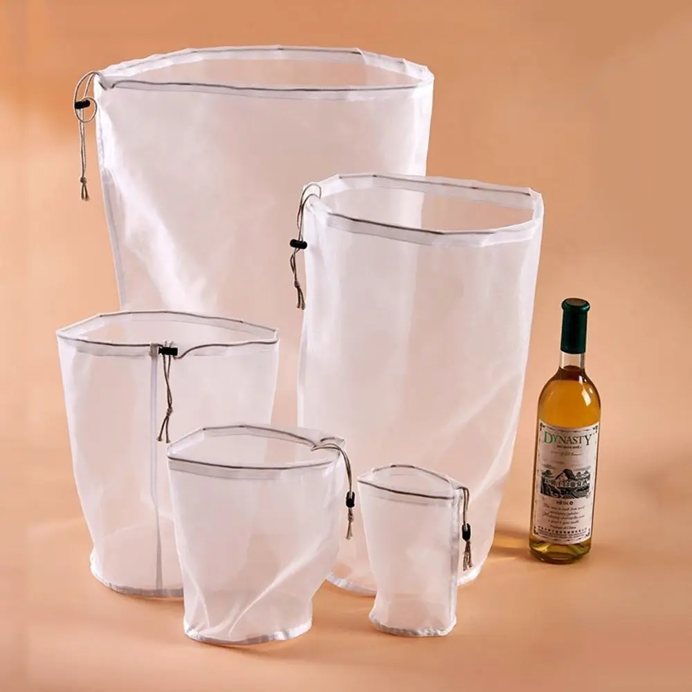 Bolsa de leche de nuez grande 9x16, colador de bolsa de leche de almendras reutilizable de grado comercial, tela de queso de nailon de malla fina, filtro de café frío
