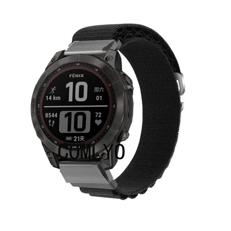 Correa cruzada de nailon suave para reloj Garmin Fenix 7X 7 7S 6X 6 Pro Solor Enduro EPIX Gen 2 Tactix 7 PRO Instinct 2X 2 2S