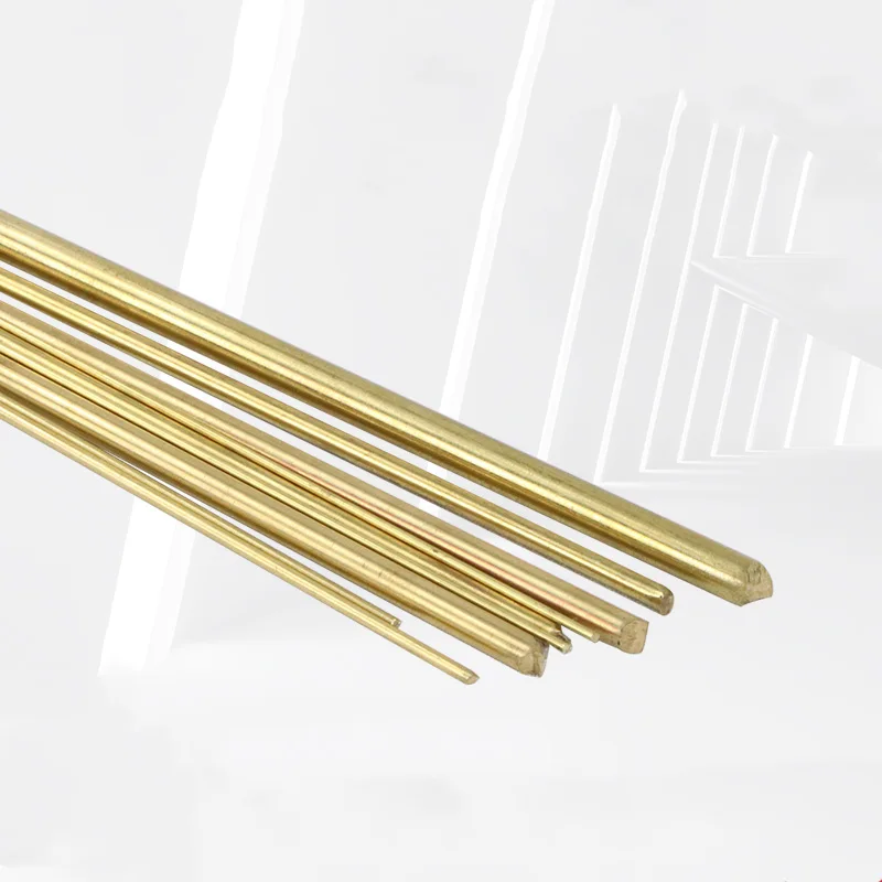 1/2/5pcs Length 500mm Dia 0.8mm To 3mm Brass Round Rod Bar Hard And Unbending Solid Pure Copper Handcrafted DIY Tool Metal Rods