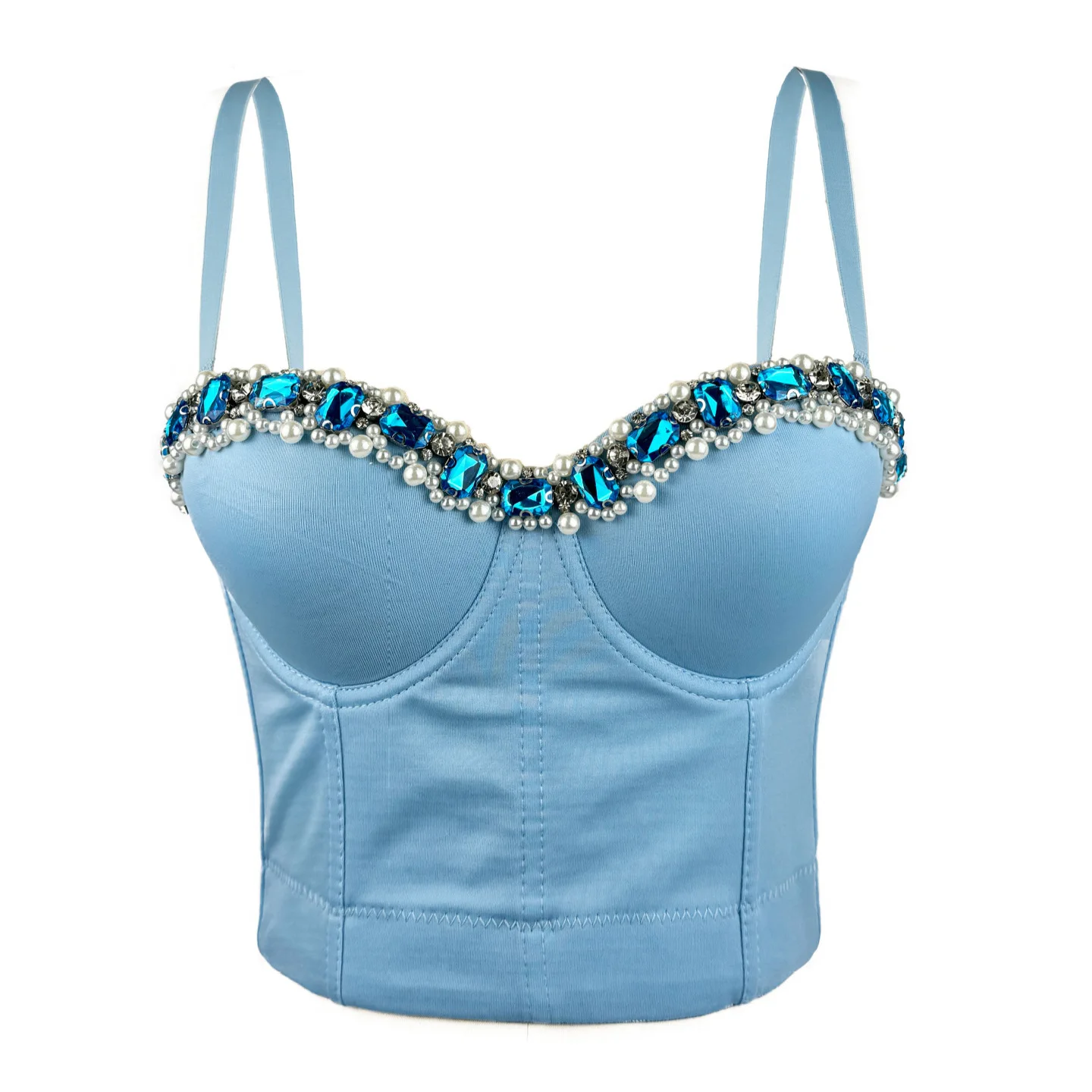 

customized women's adult corset fishbone corset diamond pearl decoration tight fitting vest sexy bra sexy lingerie bodysuit