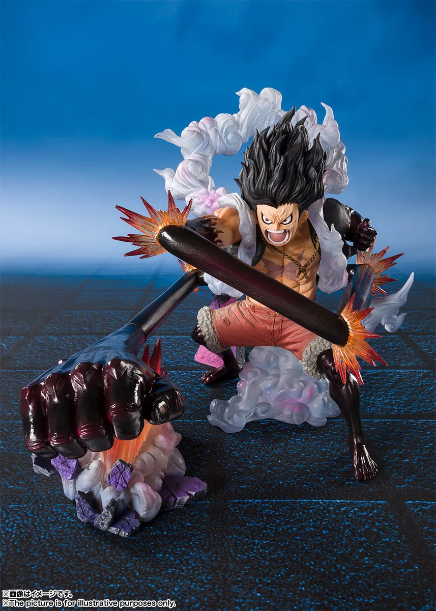 Genuine Bandai Figuarts Zero One Piece Monkey D Luffy Gear 4 Snake Man Figure Anime Toy view 5