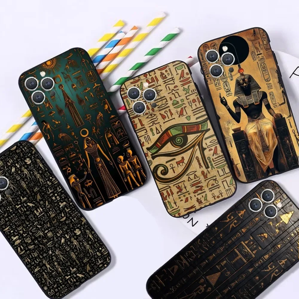 

Ancient Egypt Phone Case For iPhone 16,15,14,13,12,Pro,Max,11,7,8,Plus,XR,XS Max Shockproof Silicone Soft Shell