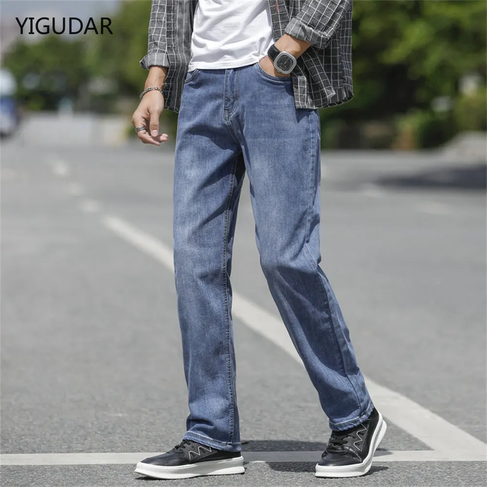 

Slim Fit New Men's Jeans Business Casual Elastic Comfort Straight Denim Pants Male High Quality Trousers men pants jeans
