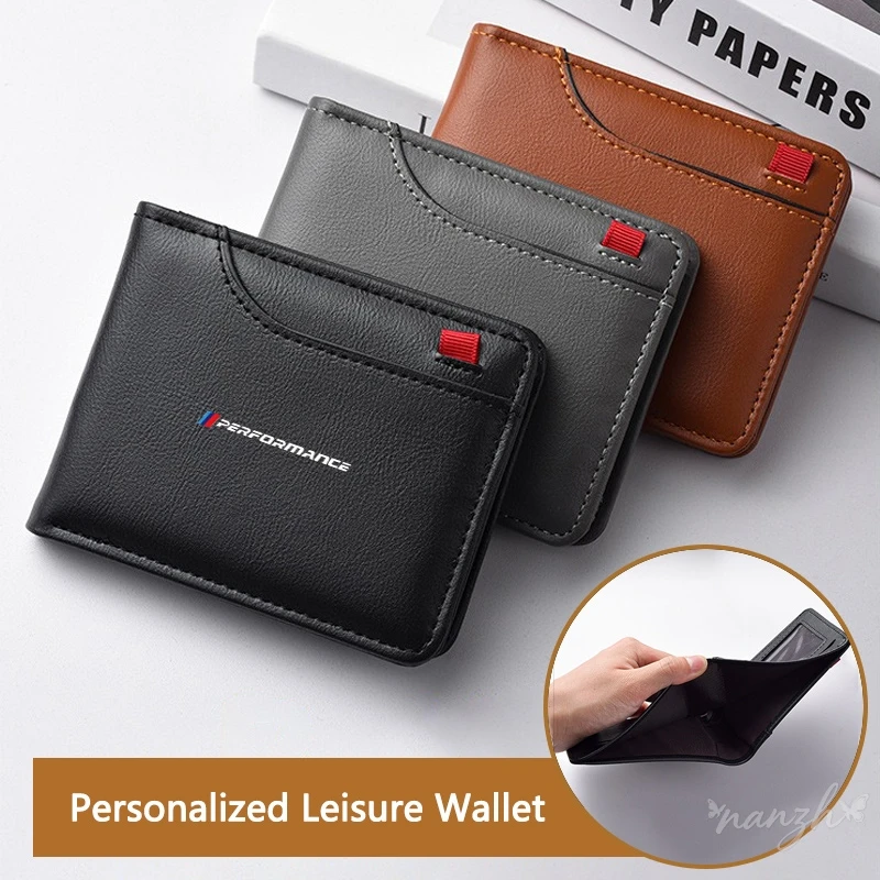 Für M Performance Schlüsselhülle E46 E49 F30 E46 E93 E92 F34 F31 Z4 X7 Brieftasche Auto-Leder-Geldbörse Personalisierter Ausweiskartenhalter