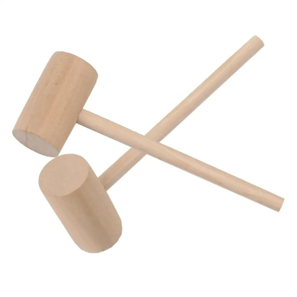 

12 Pcs Mini Wood Hammer Toys Safe Durable Educational Kids Toy Hand Eye Coordination Promotion Long Handle Small Hammer Pounding