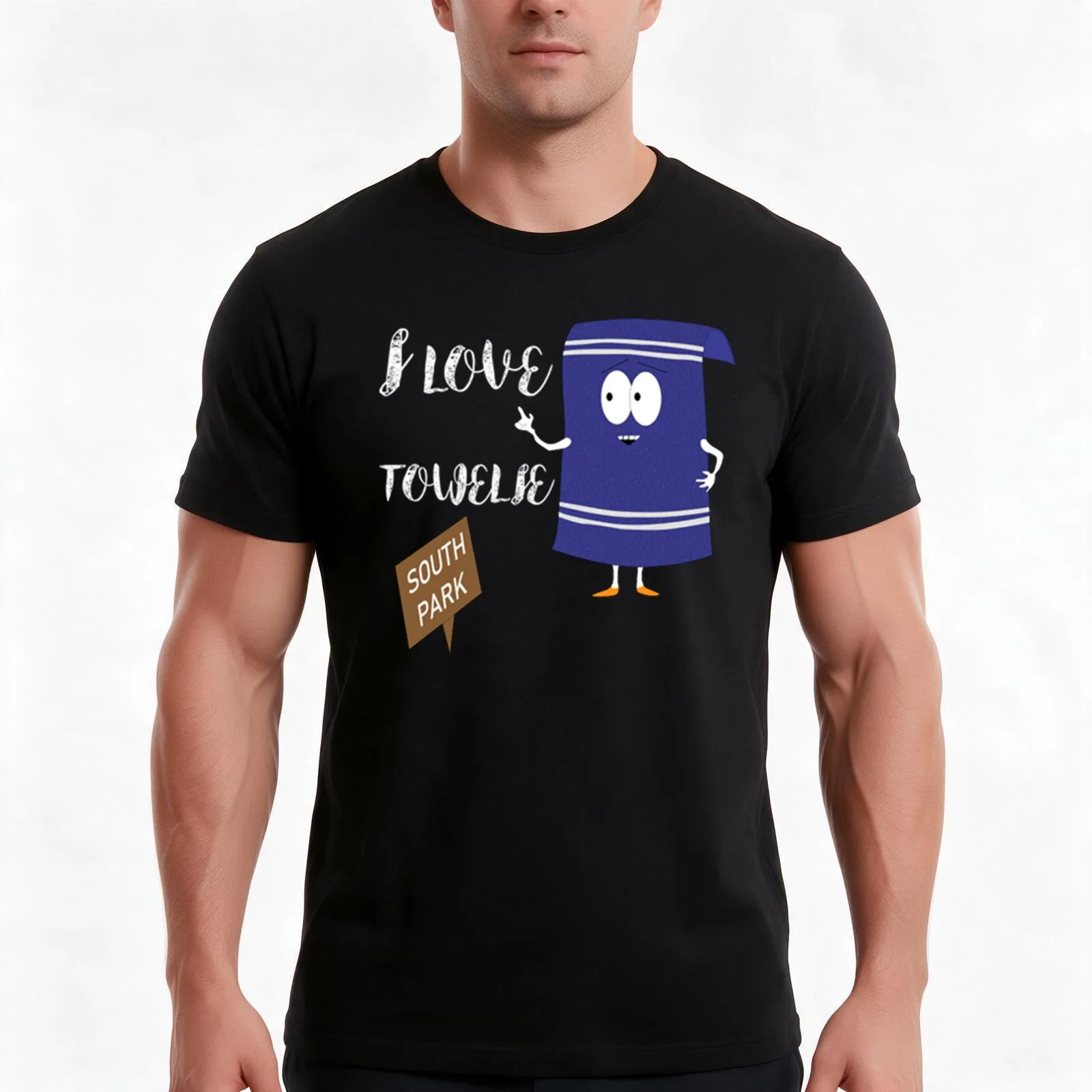II love Towelie south T-Shirt Summer Casual Cotton Tee Oversized Streetwear Tops Vintage Graphic Print Unisex Men Women