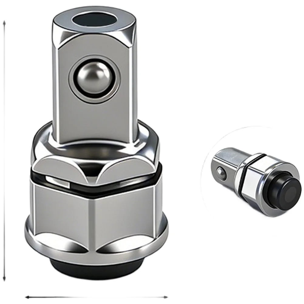 Ratchet Wrench Hex Socket Adapter Set with 1/4 3/8 1/2 Inch Drive Sizes Quick Release Spring Loaded Ball Detent