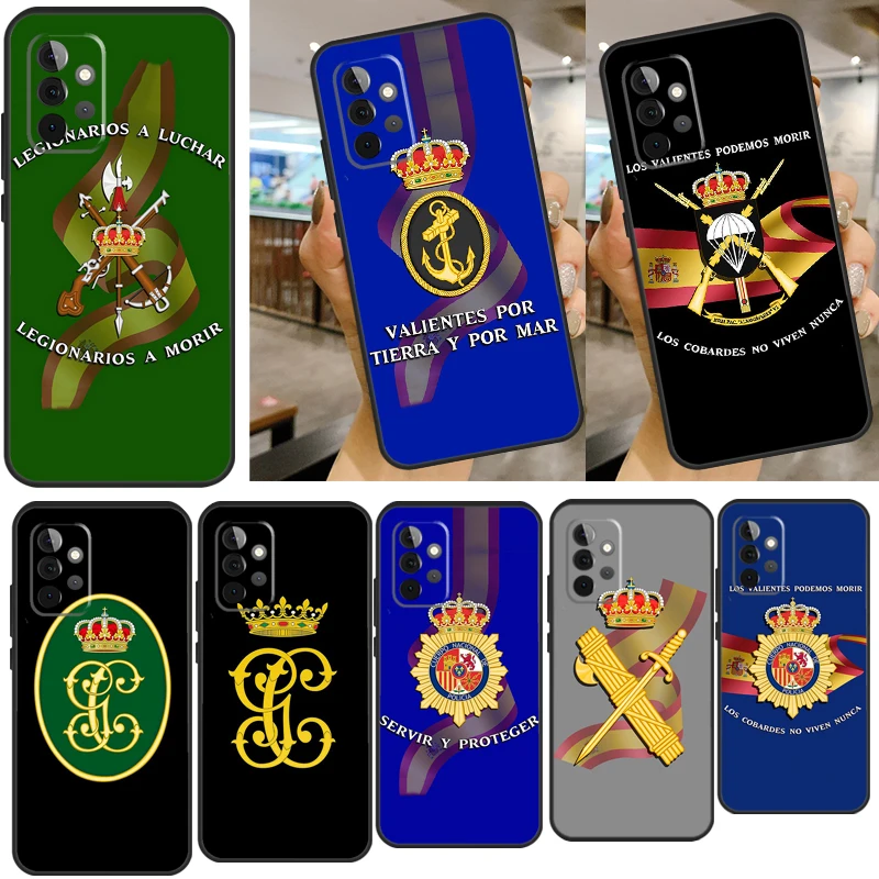 Civil Guard Spanish Flag Case For Samsung Galaxy A51 A71 A52 A72 A12 A22 A32 A42 A50 A70 A21S A52S Phone Cover