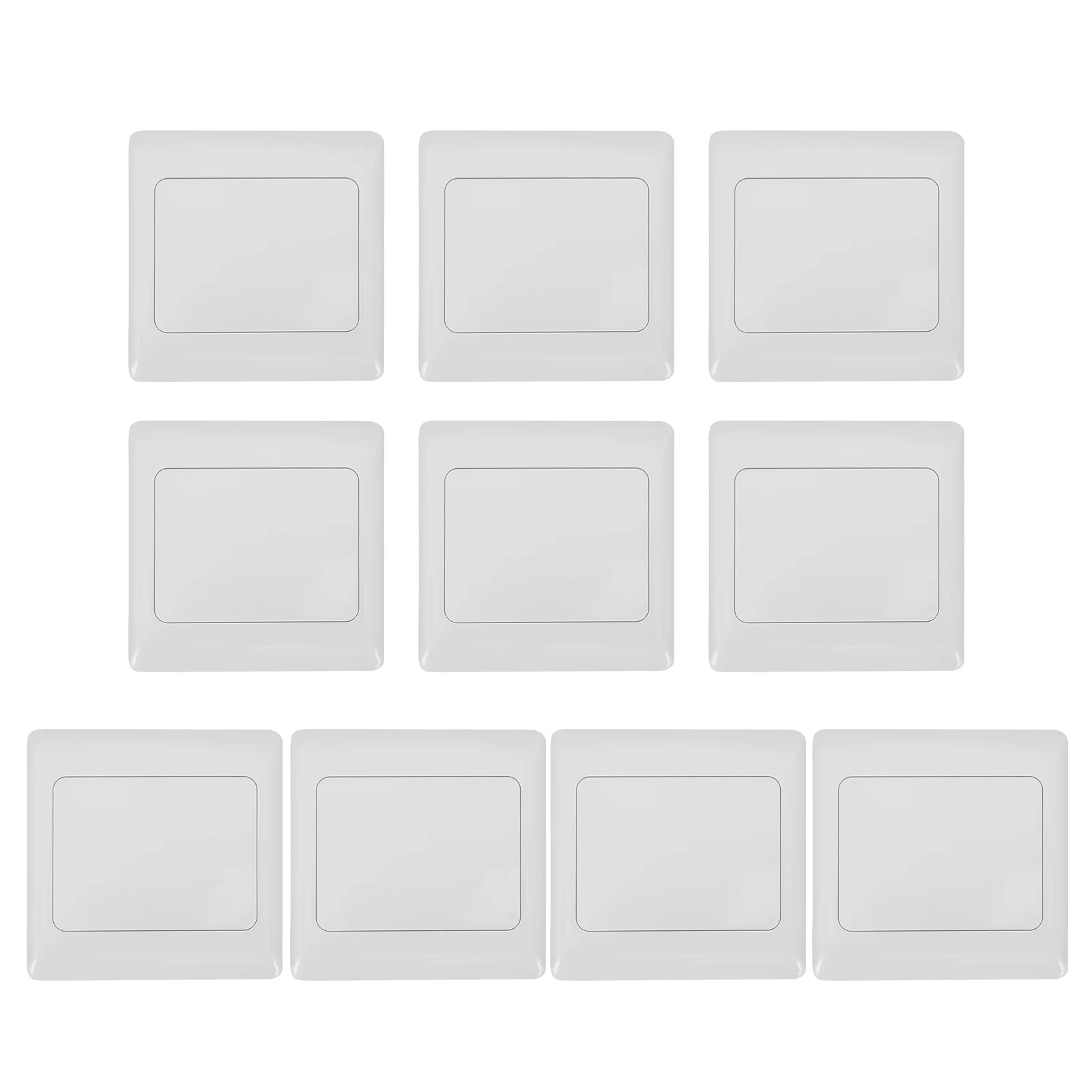 

10Pcs Wall Switch Plate Flameproof Cover Essential Electrical Outlet Socket Covers White Decorator Switch Panel for Home