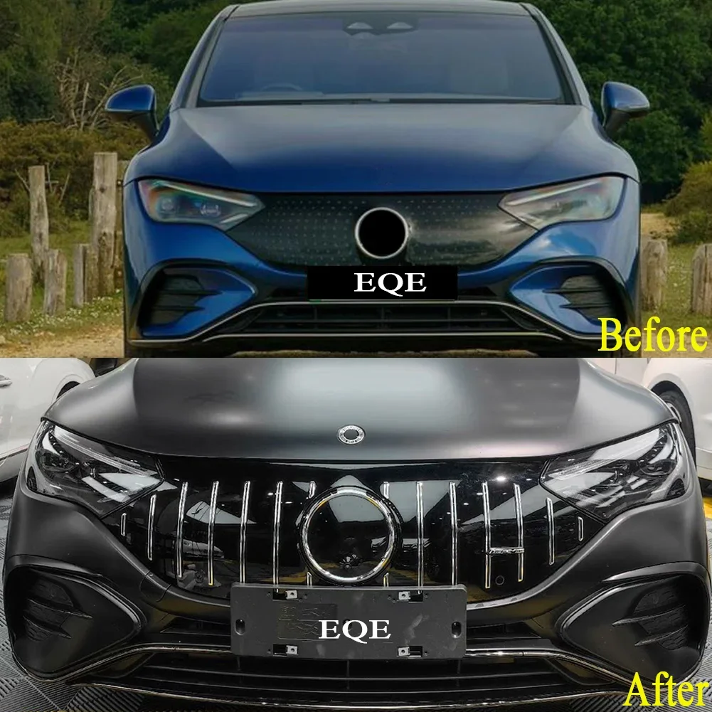 Car Front Racing Facelift Grill Upper Bumper Grilles Fit For Mercedes-Benz V295 W295 EQE350 EQE450 EQE500/W294 EQE SUV