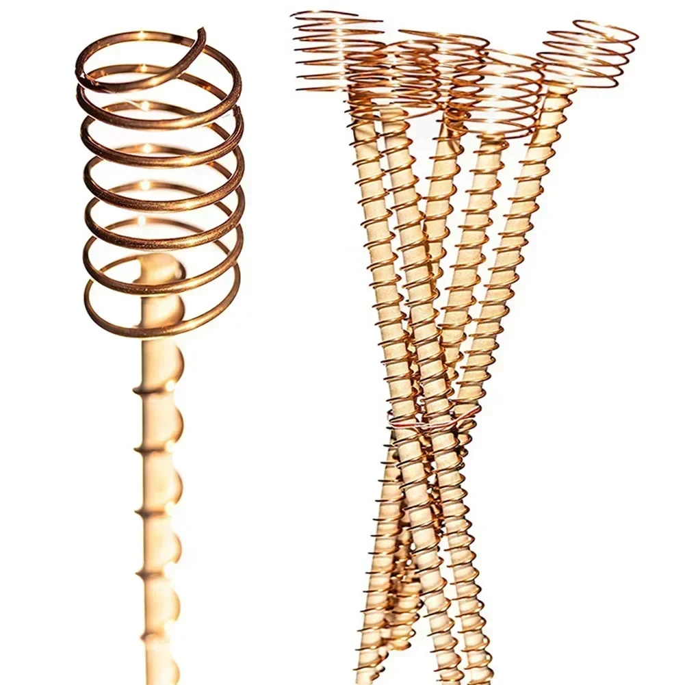 Enhance Plant Health with Premium Copper Coil Antenna Set, 12 Inches, Made of Pure Copper, Includes 6 Pcs Plant Stake