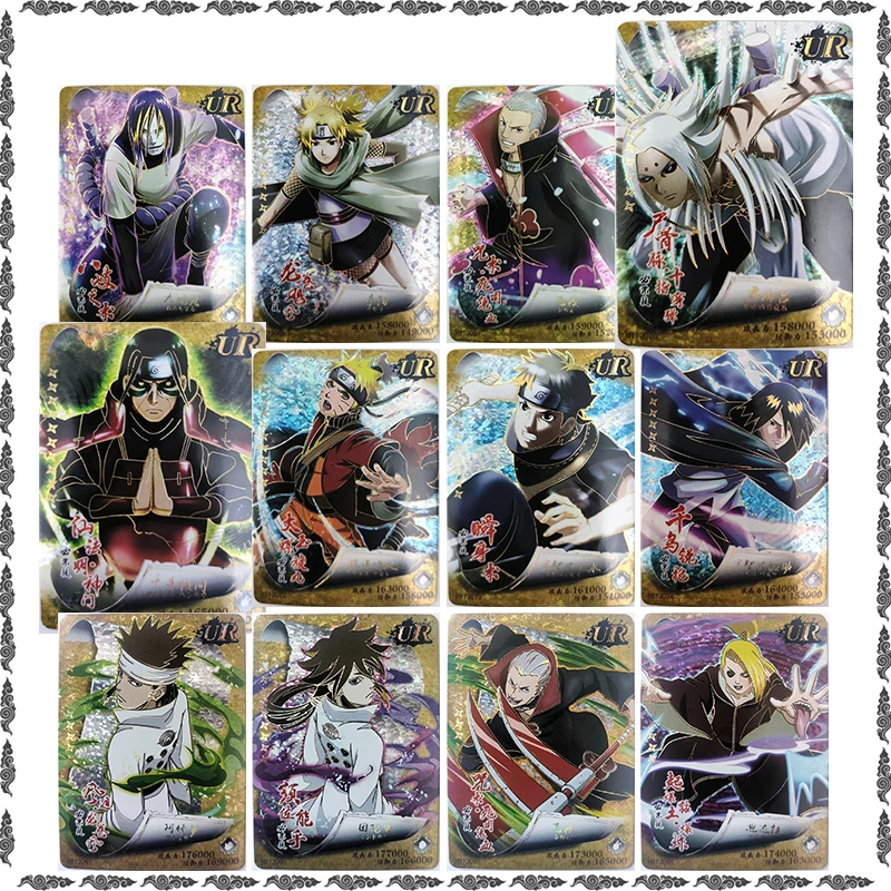 Anime NARUTO Rare Orochimaru Deidara Indra Ashura Sasuke Shisui Hashirama Reflective Game UR Collectible Card Birthday Toy Gift