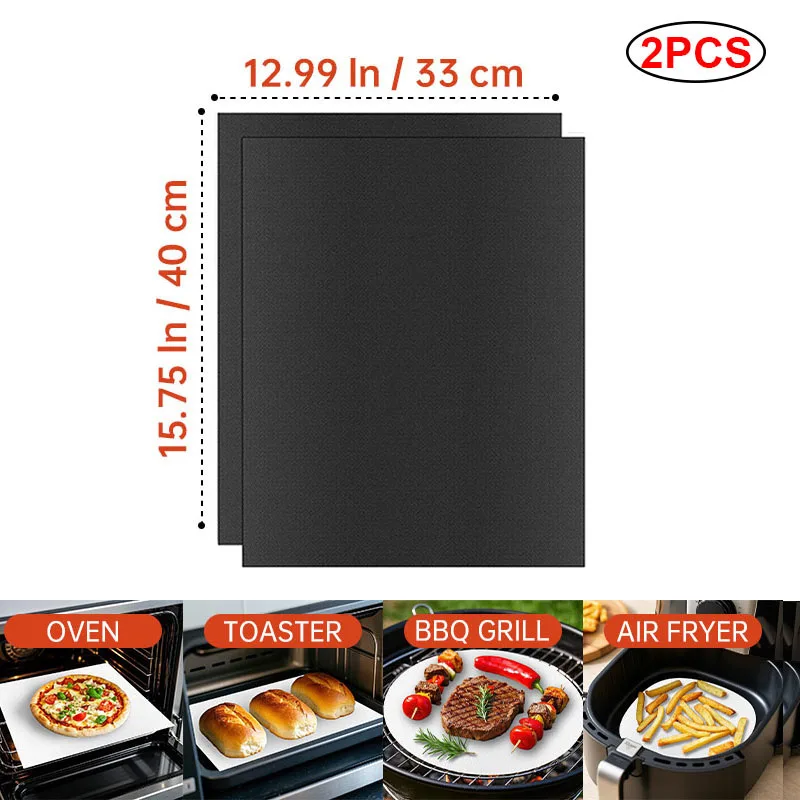 60*40 cm Nicht-stick BBQ Grill Matte Backen Matte Grill Werkzeug Kochen Grillen Blatt Wärme Widerstand Leicht zu Reinigen Küche BBQ Werkzeug