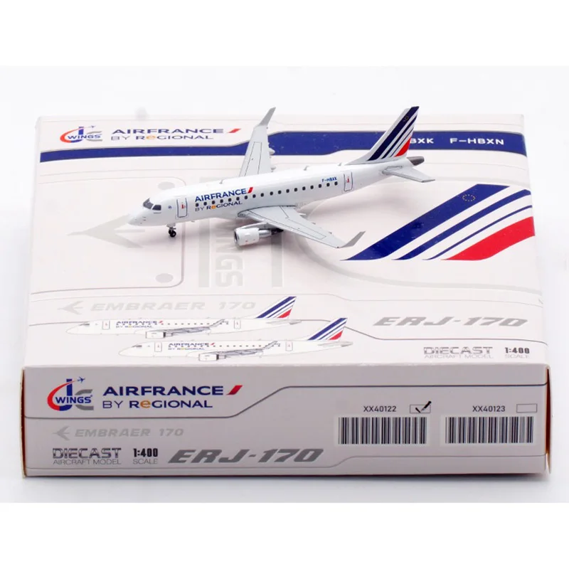 Diecast 1:400 Scale Air France Embraer 170LR F-HBXK Alloy Aircraft Model Collection Souvenir Display Ornaments