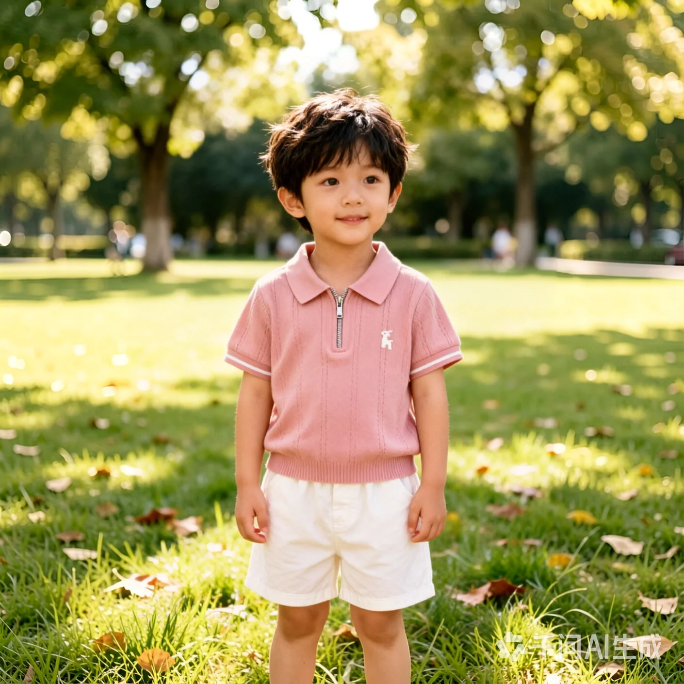 Boys Summer Outfit New Style Children Hollow Polo Neck Short Sleeve Knitted Shirt + White Casual Shorts 2-Piece Set