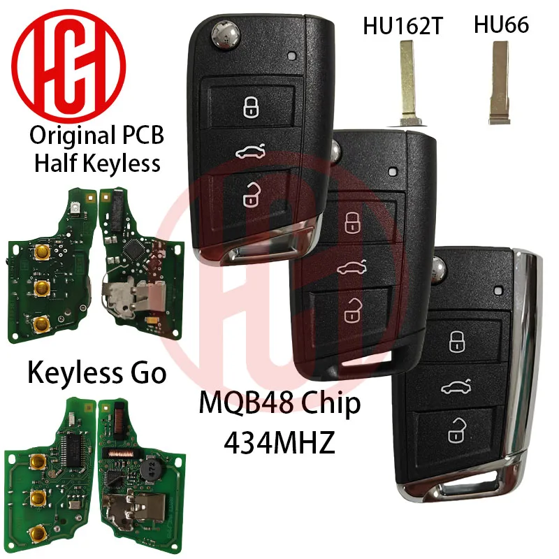 

Чип MQB48 434 МГц для VW Seat Leon Ateca Golf7 MK7 Touran Polo Tiguan Skoda Octavia, дистанционный ключ для автомобиля 5G0959752BA 5G6959752AB BB