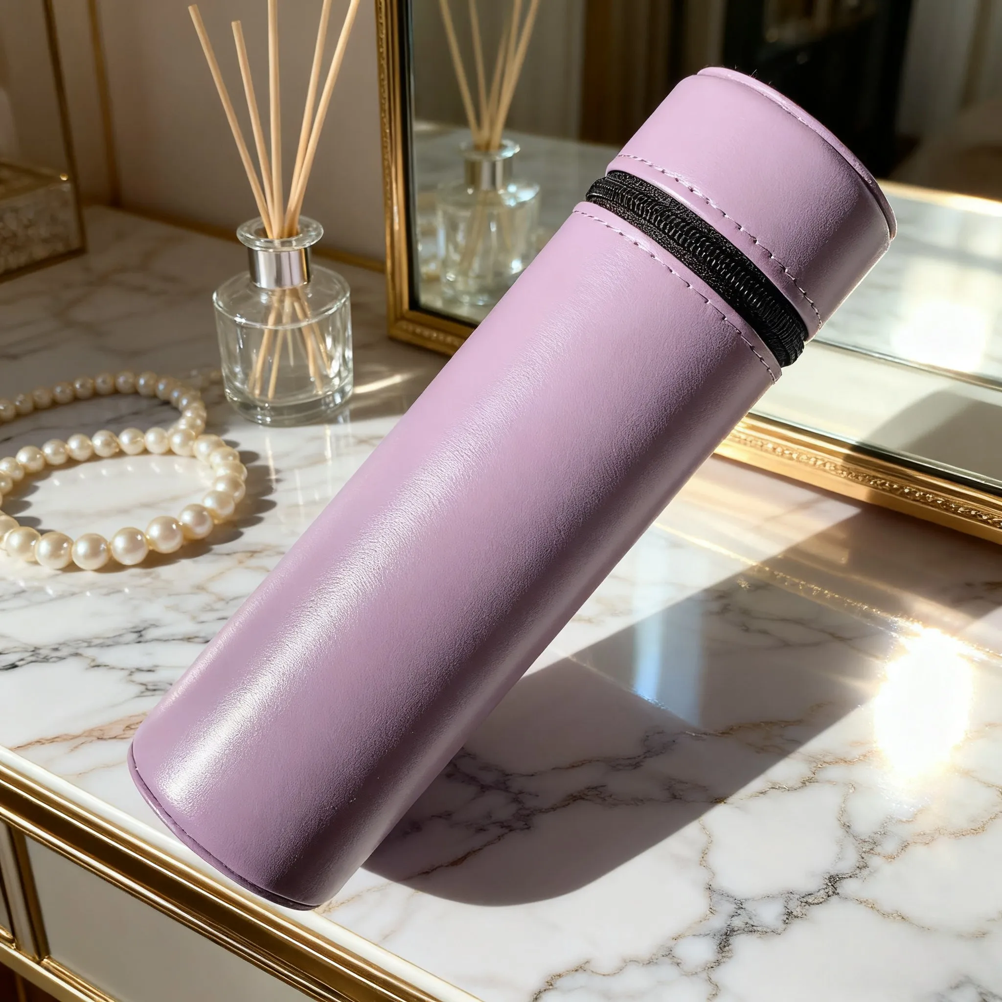 Limited Edition Makeup Brushes Set Luxury Calfskin Travel Bag Blush Brush Dual-use Foundation Brush Double-head Eyeshadow Brush