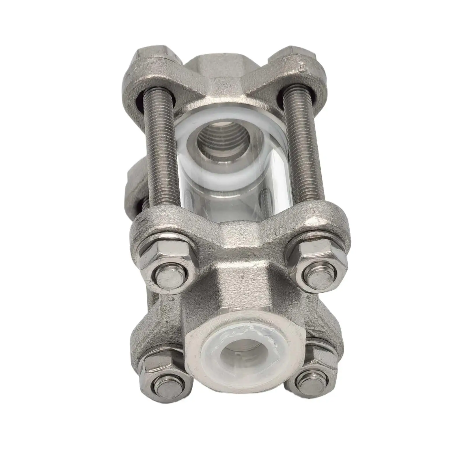 1/4 "3/8" BSPT DN8 DN10 PN6 أنثى 304 الفولاذ المقاوم للصدأ تدفق البصر الزجاج عرض مؤشر الديوبتر