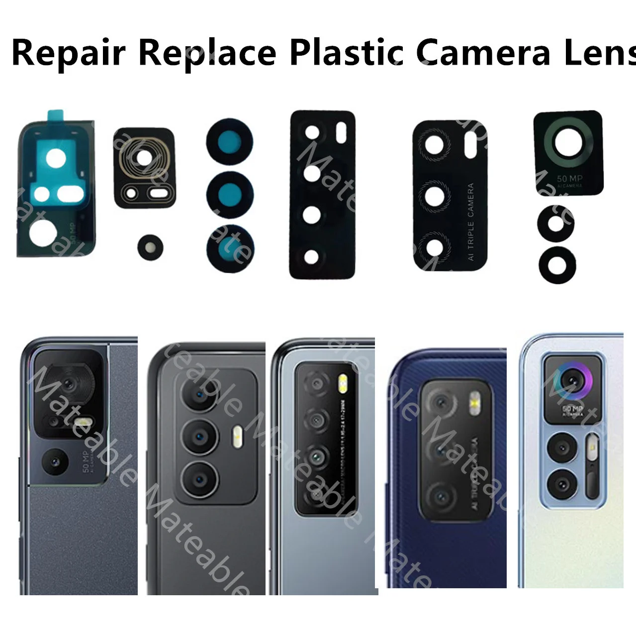 

Camera Lens For TCL 40 SE 40R 405 30 XL Plus V 5G 20 SE L 20R 20E 20Y 10L 10 Plex T770 Housing Rear Back Lens Cover Repair Parts