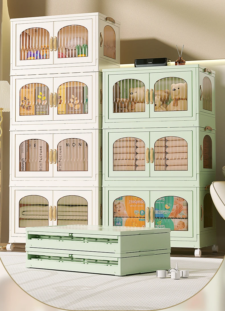 

Folding storage cabinet, household bedroom, clothes, bags, storage box, installation free wardrobe, storage cabinet, plastic deb