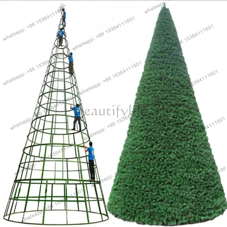 

Hot sales Household Christmas tree shopping mall beautiful Christmas luxury Christmas tree wrought iron frame tree