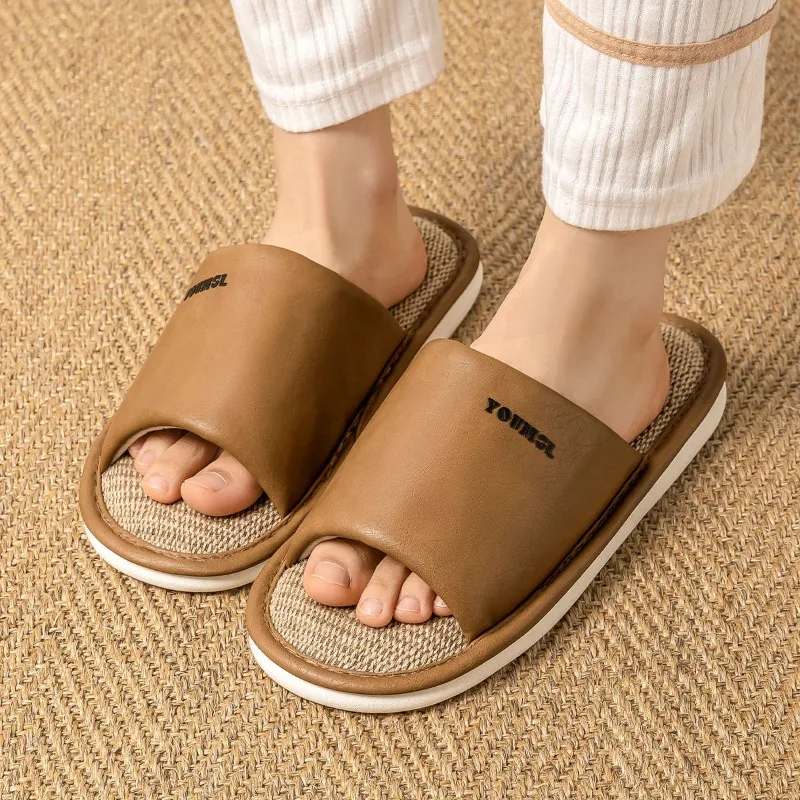 

Четырехсезонные тапочки из хлопка и льна для мужчин и женщин весной и осенью. Подходят для домашнего использования.