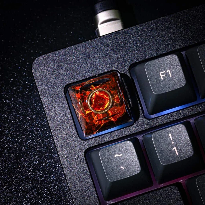 Customized Resin Keycap Creactive Art Keyboard Decoration Magic Ring Figure 3D Landscape Replaceable Keyboard Keys