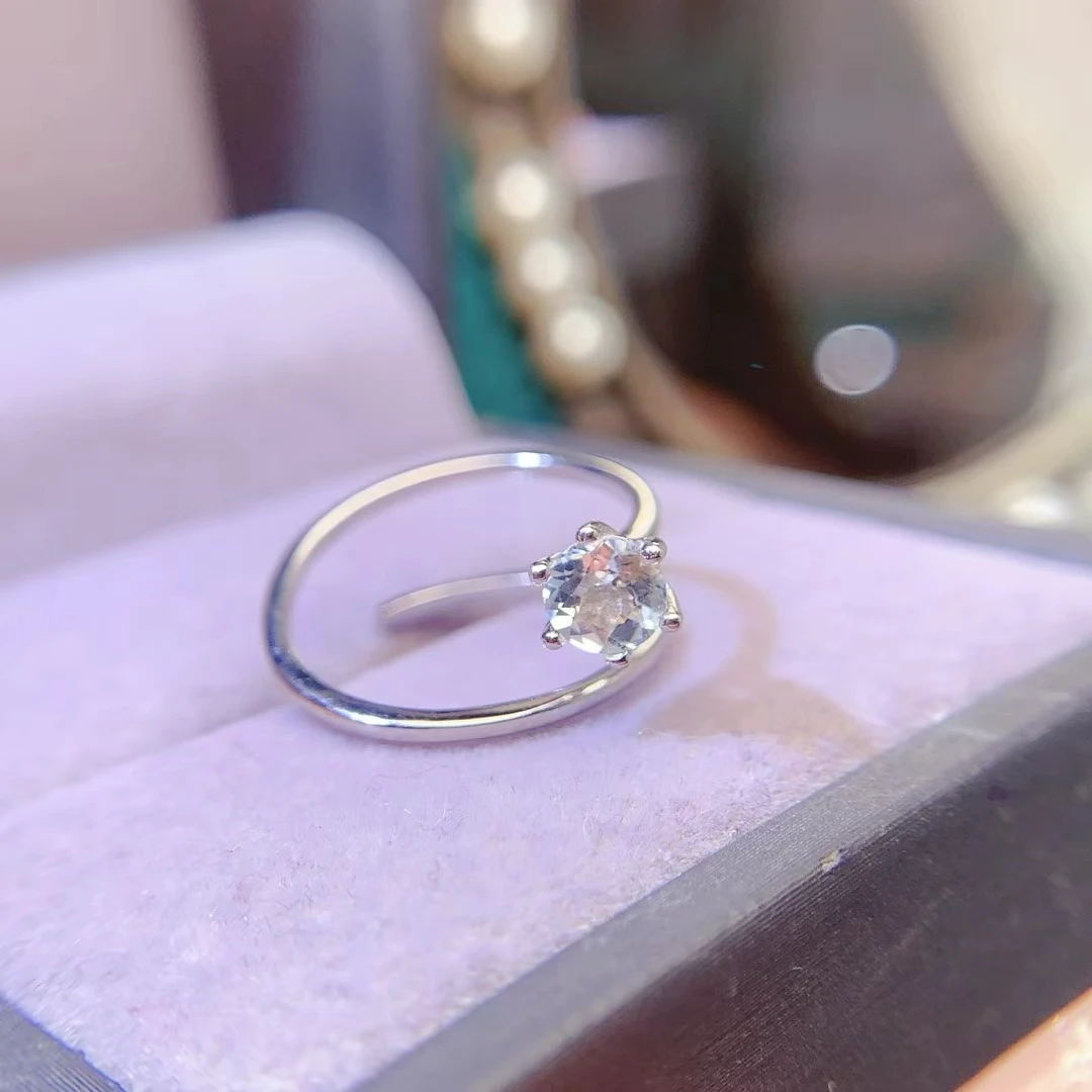 خاتم KJJEAXCMY من الزبرجد الطبيعي S925 فضي رائع مليء باللمعان بسيط وأنيق وعالي الجودة لعيد ميلاد الأكثر مبيعًا