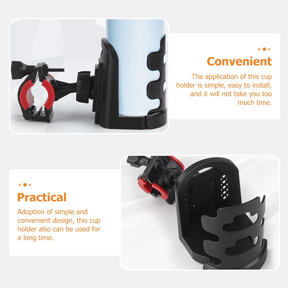 

Plastic Cup Holder for Motorcycle Bicycles Water Bottle Holders No Screws Black Easy Install Stable Grip Suitable Most Bottles