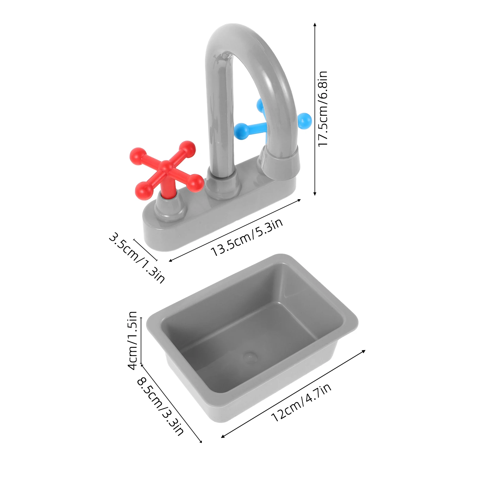 1Set Keukenkraan Wastafel Realistische Wassen Unit Rollenspel Accessoire Compact Kids Fantasiespel Gootsteen Wastafel Speelgoed Aanrecht