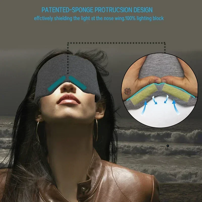 100% Cotton Silk Sleep Mask Blindfold Eye Cover Eye Patch Women Men Soft Portable Blindfold Travel Eyepatch Sleeping Eye Mask