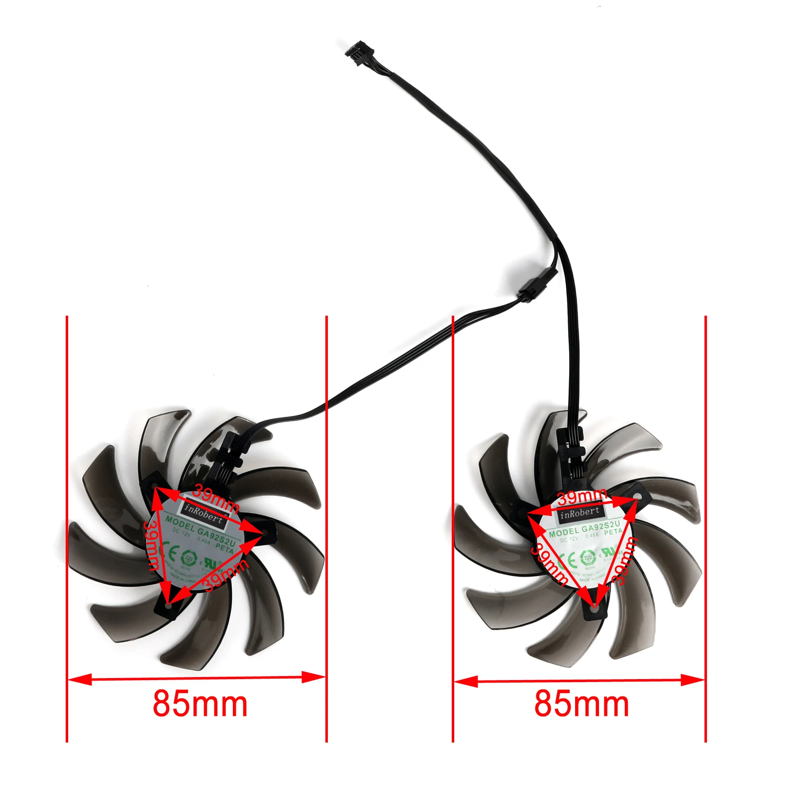 85MM GA92S2U  GTX1060 Video Card Fan Replacement for Palit GeForce GTX 1060 1070 1080 1070Ti Graphics Card Cooling Fan