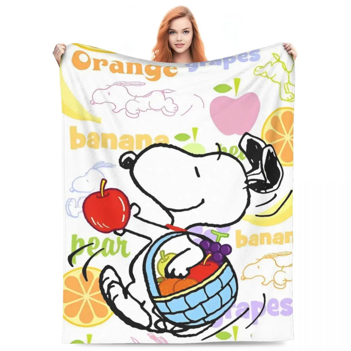 Super Warm BlanketKids Decorative Snoopy Peanuts Bedding Throws Flannel Bedspread For Couch Chair Print Sofa Bed Cover