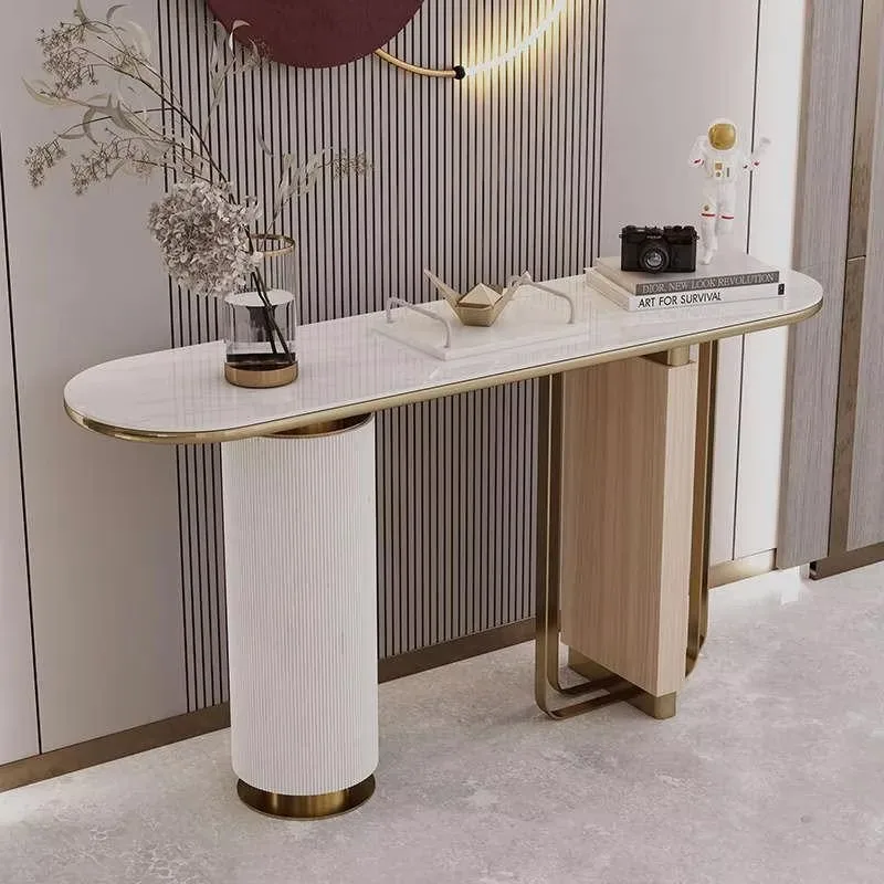 

Corner Vertical Living Room Table Modern Console Luxury Garden Console Table Nordic Tablebasse De Salon Entrance Hall Furniture