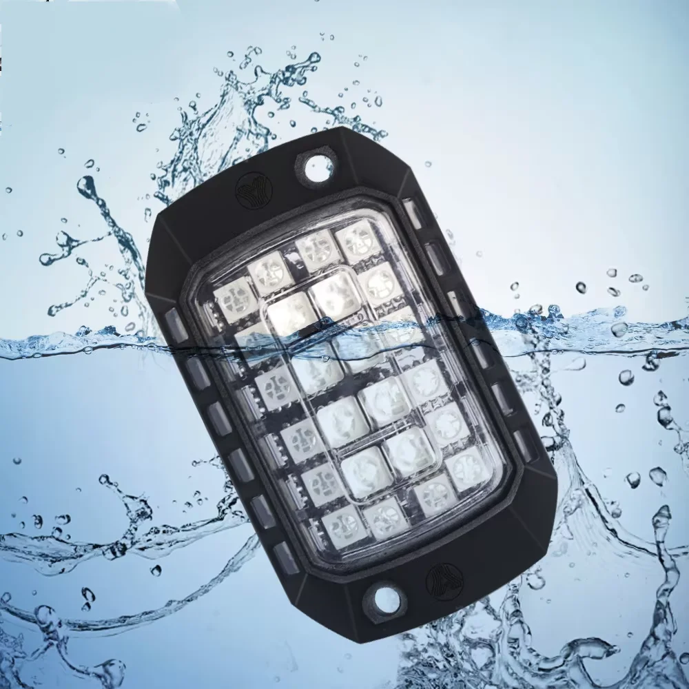 RGB LED أضواء الصخور السوبر مشرق مقاوم للماء التحكم عن بعد APP سيارة Undergolw المحيطة ضوء للطرق الوعرة 4x4 SUV ATV UTV جيب
