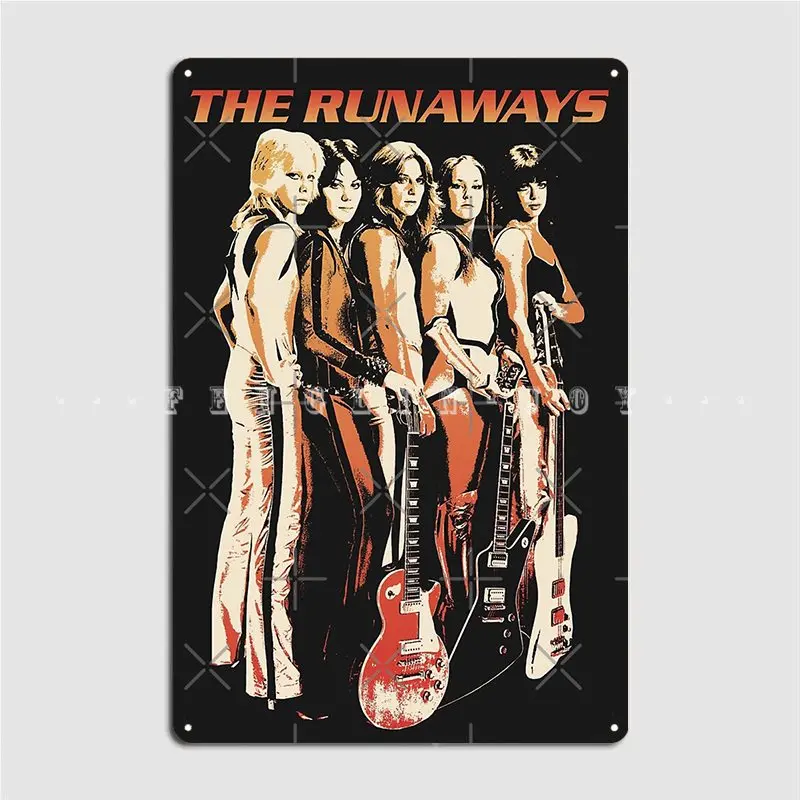 The Runaways Metal Sign Club Garage Club Funny Plaques Tin Sign Poster