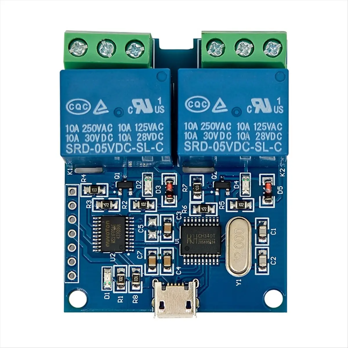 A64I LCUS-2 Type Two-Way USB Relay Module Intelligent Control USB Switch USB Control Relay for Electronics